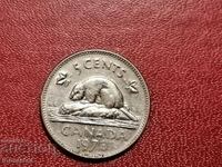 1973 год 5 цента Канада Бобър