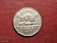 1962 год 5 цента Канада Бобър