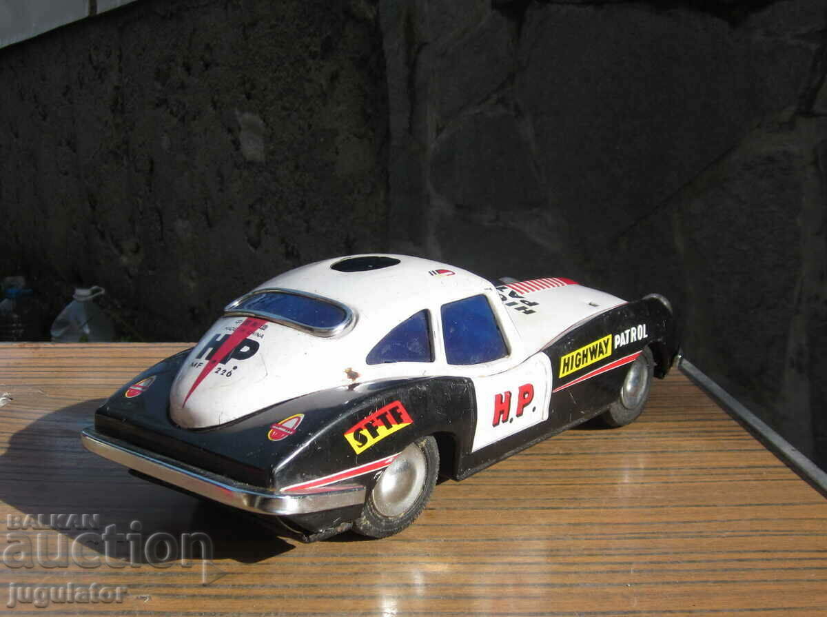 old metal sheet metal toy police car MF 226 - 6 old metal sheet metal toy police car MF 226 - 6