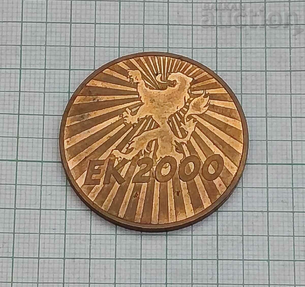 FOOTBALL EURO 2000 UEFA MEDAL PLAQUE with price € 12.00 | 23.47 BGN