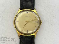 JUNGHANS GERMANY MADE CAL J 687 RARE GOLD PLATING NOT WORKING