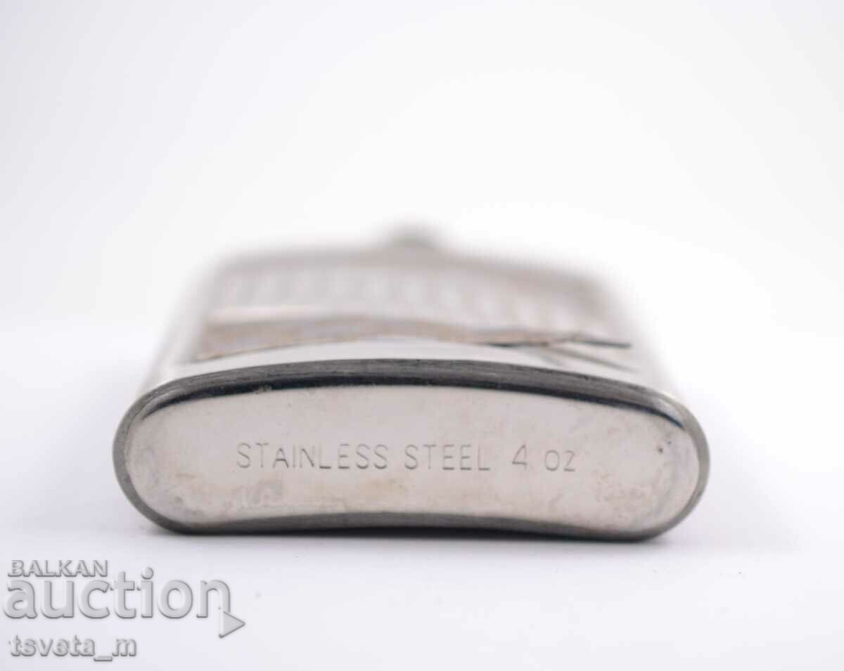 Auction Metal alcohol bottle 4oz / 120 ml Auction Metal alcohol bottle 4oz / 120 ml