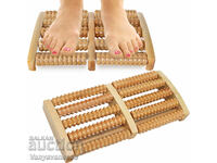 Traditional wooden foot roller massager