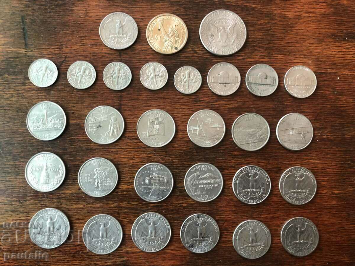 LOT OF COINS USA 29 NUMBERS with price 17.00 BGN | € 8.69 LOT OF COINS USA 29 NUMBERS with price 17.00 BGN | € 8.69