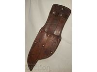 Old handmade double sheath for knife from natural