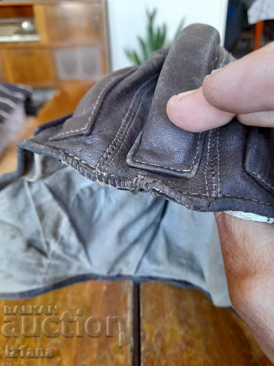 Old biker leather helmet - 7 Old biker leather helmet - 7