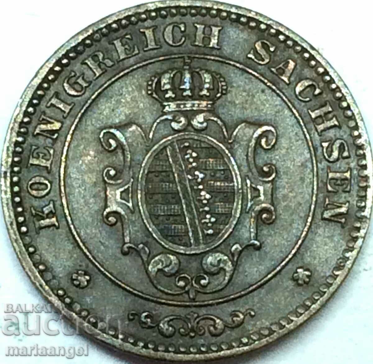 1 pfennig 1865 Saxonia Germania