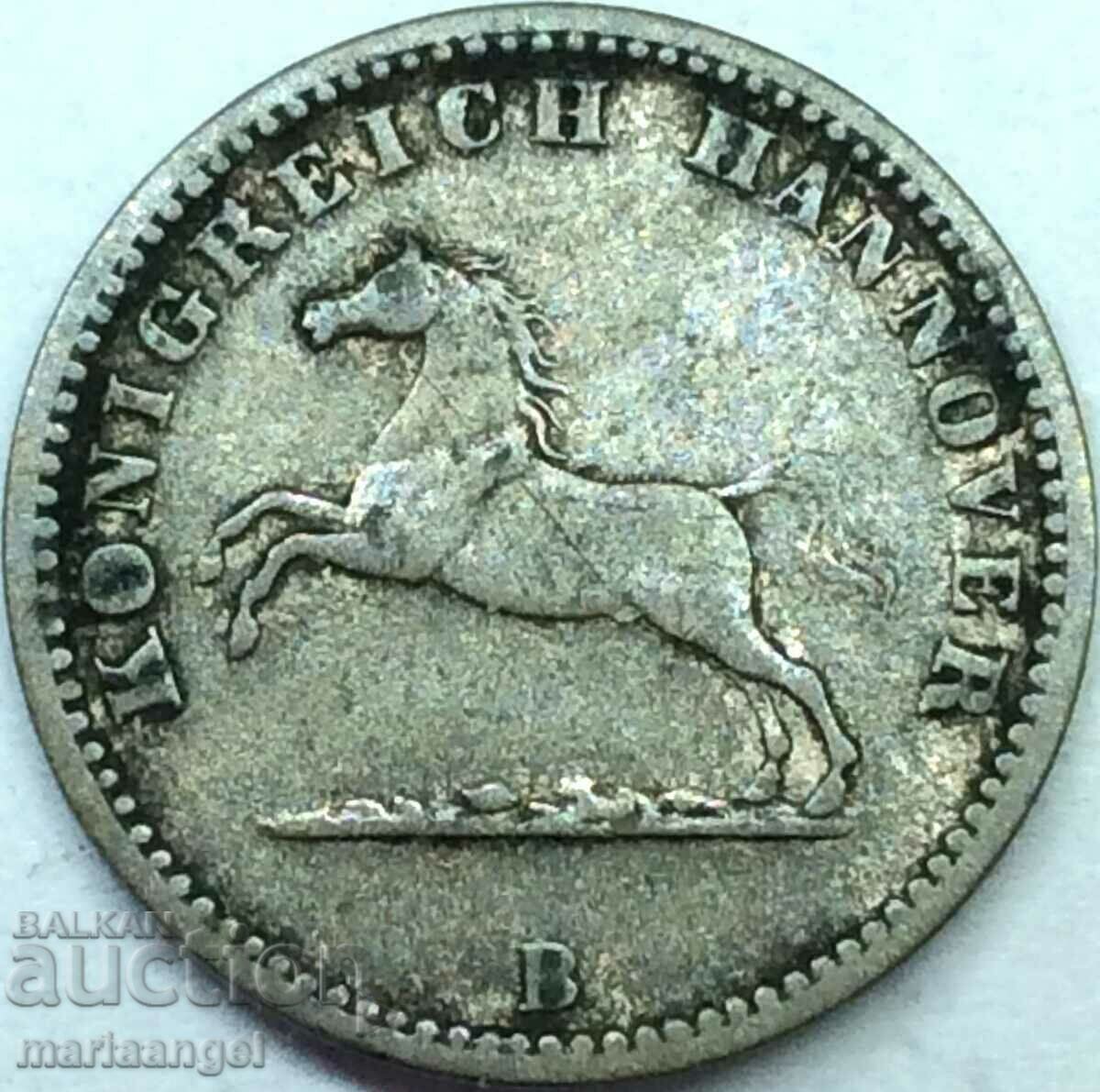 1 грош 1862 Хановер Германия сребро