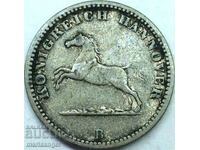 1 Grosz 1862 Hanover Germany silver