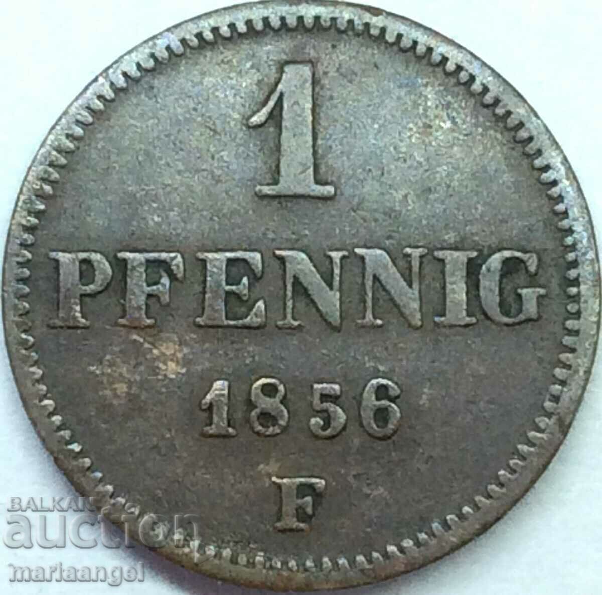 1 pfennig 1856 Σαξονία Γερμανία Δρέσδη