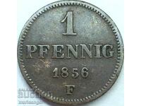 1 pfennig 1856 Saxonia Germania Dresda
