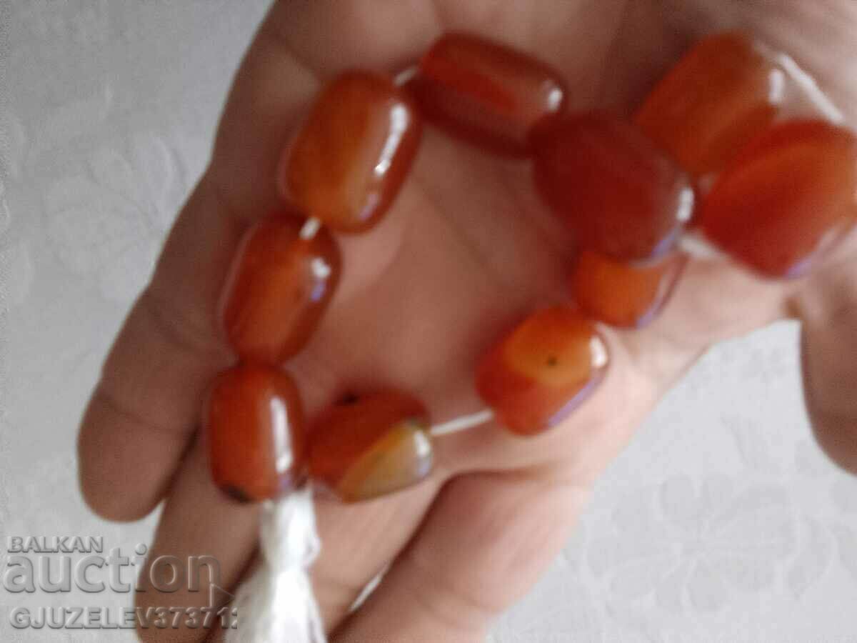 Доставка на Броеница от етествен карнеол 77 грам Доставка на Броеница от етествен карнеол 77 грам