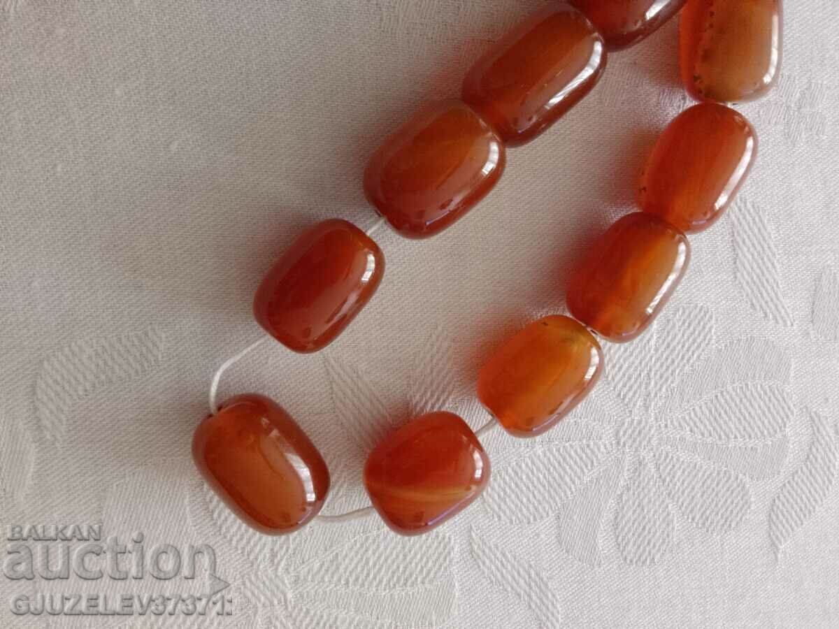 Броеница от етествен карнеол 77 грам - 7 Броеница от етествен карнеол 77 грам - 7