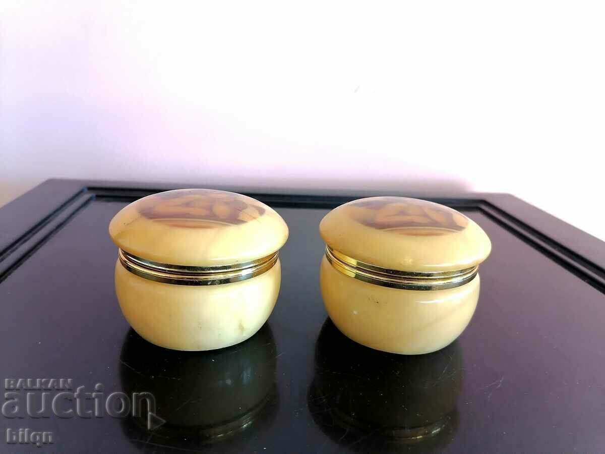 Beautiful Italian Alabaster Boxes - 5 Beautiful Italian Alabaster Boxes - 5