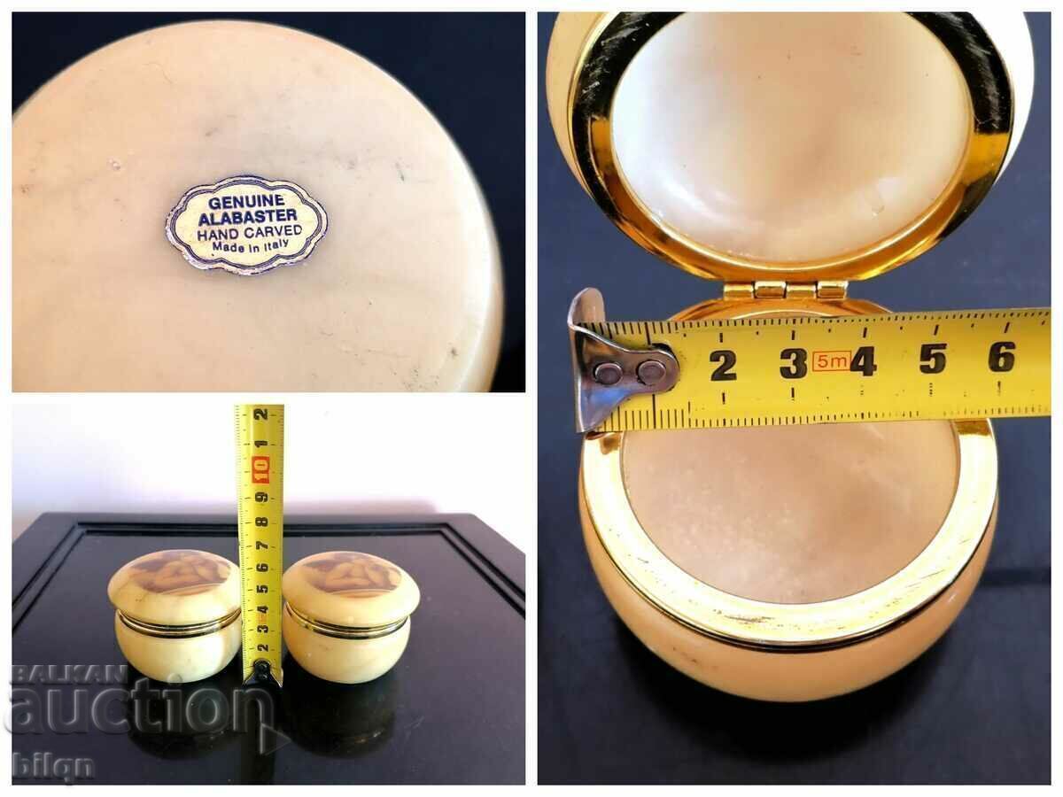 Beautiful Italian Alabaster Boxes - 7 Beautiful Italian Alabaster Boxes - 7