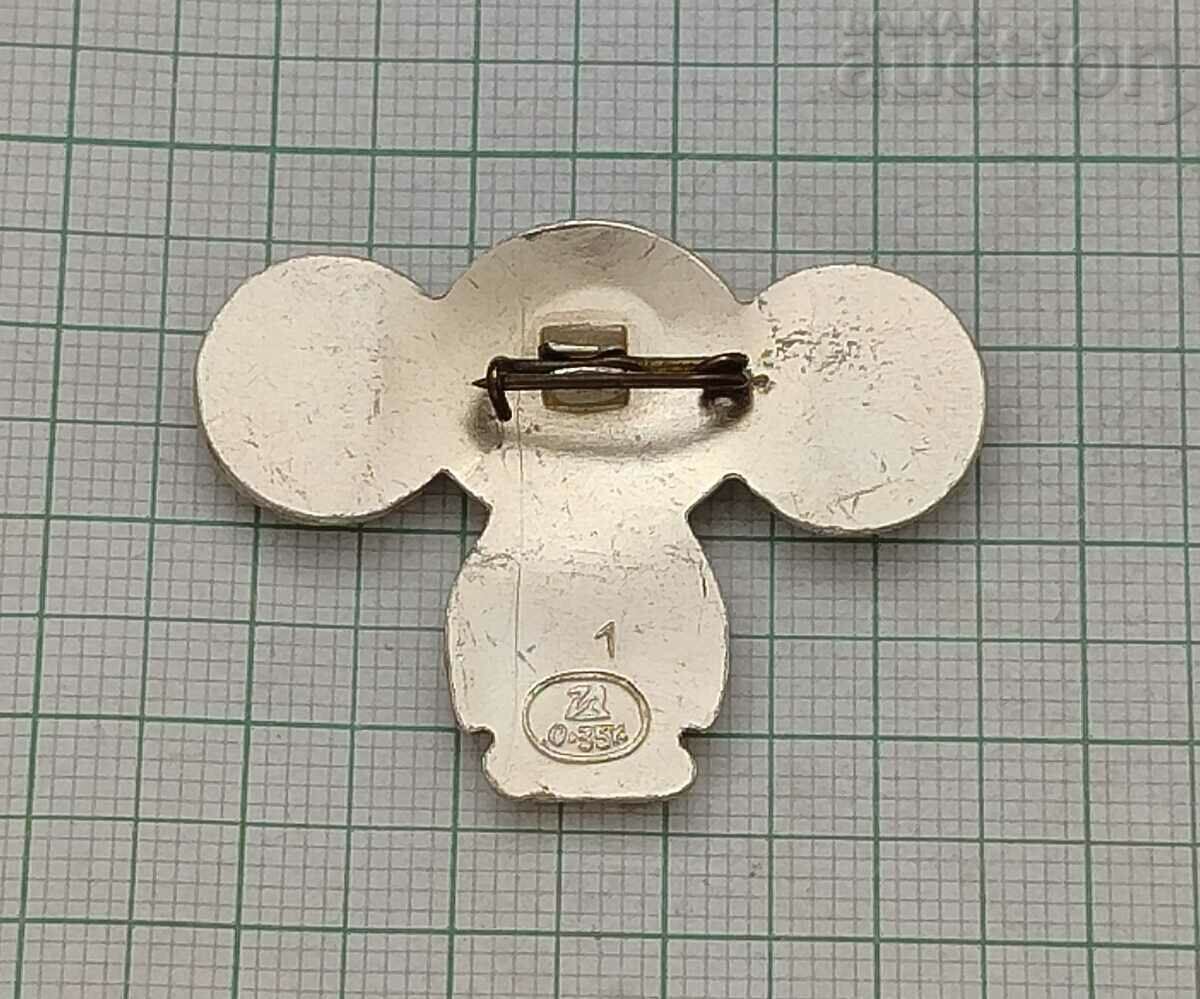 CHEBURASKA ANIMATION BADGE / with price 4.00 BGN | € 2.05 CHEBURASKA ANIMATION BADGE / with price 4.00 BGN | € 2.05