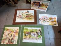 A collection of watercolors by artist Aleksei Vassilev - nephew of Mansky