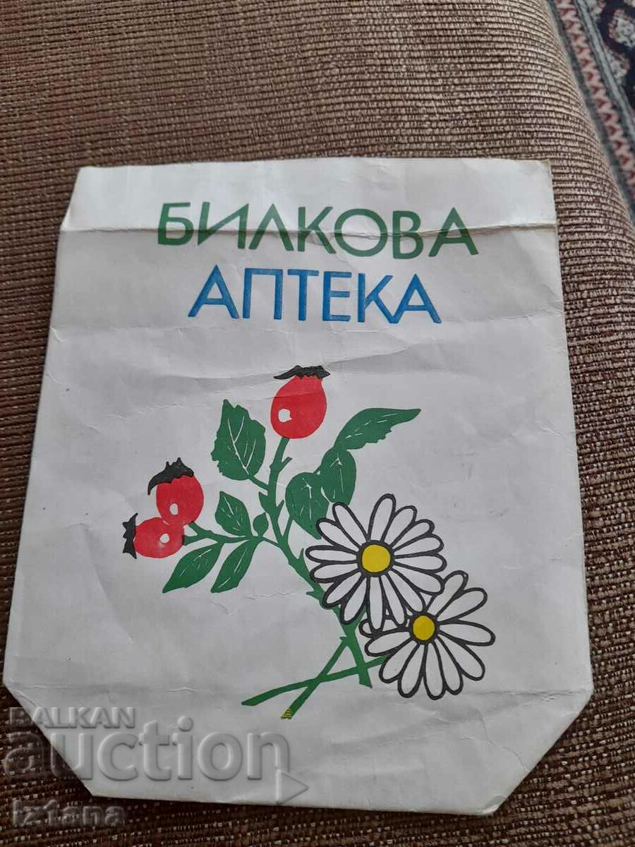 Old paper bag Bilkova Apteka