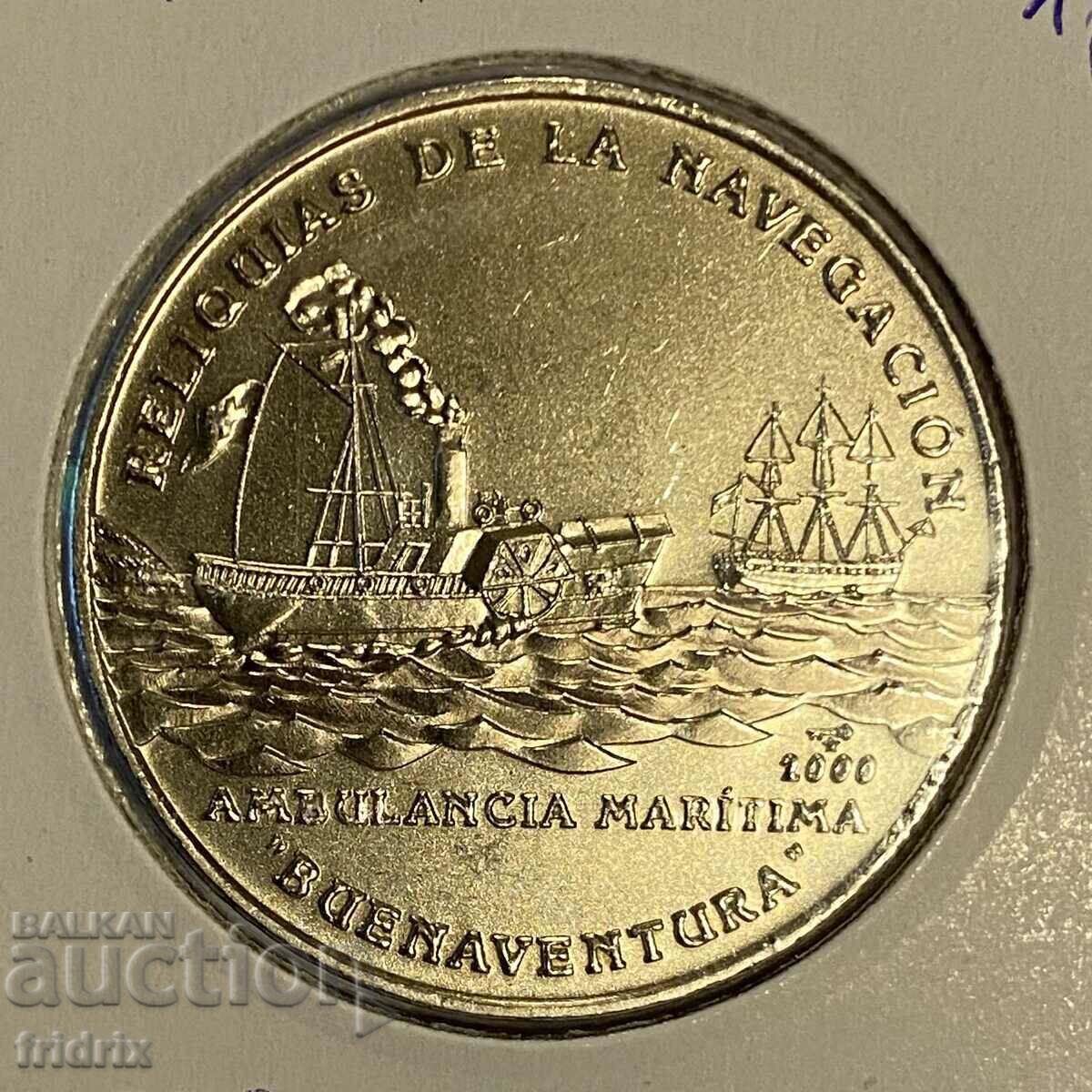Cuba 1 peso yub. corbi / Cuba 1 peso 2000