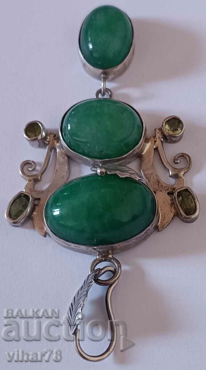 Auction  HUGE SILVER PENDANT