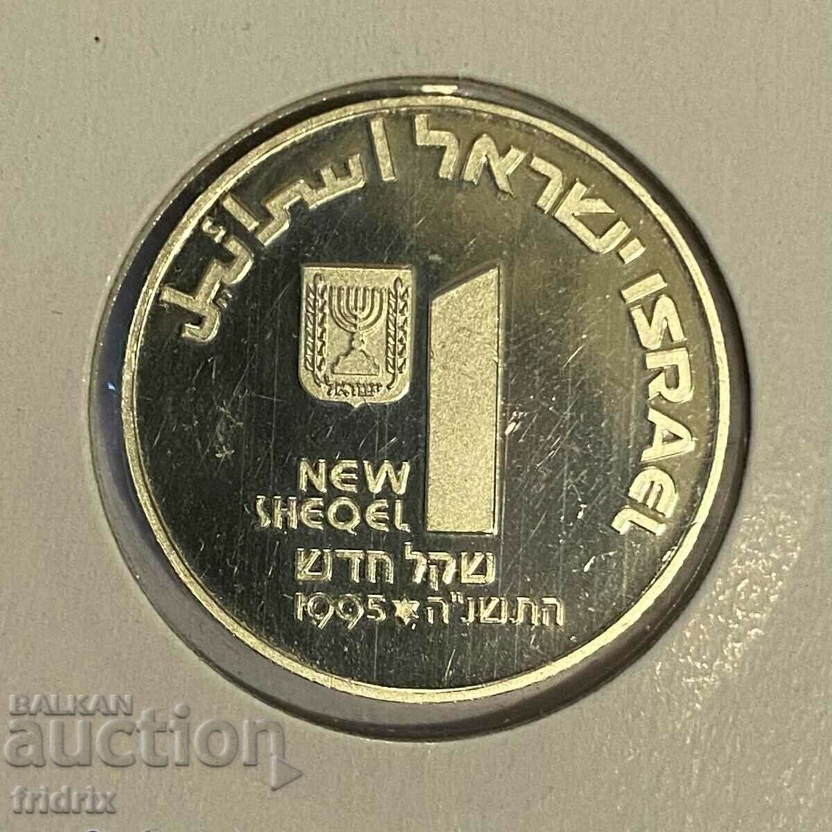 Израел 1 шекел / Israel 1 new shekel 1995 silver RARE!