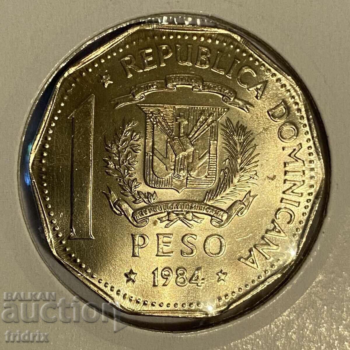 Dominican Rep. 1 peso / Dominican Republic 1 peso 1984 with price 20.00 BGN | € 10.23 Dominican Rep. 1 peso / Dominican Republic 1 peso 1984 with price 20.00 BGN | € 10.23