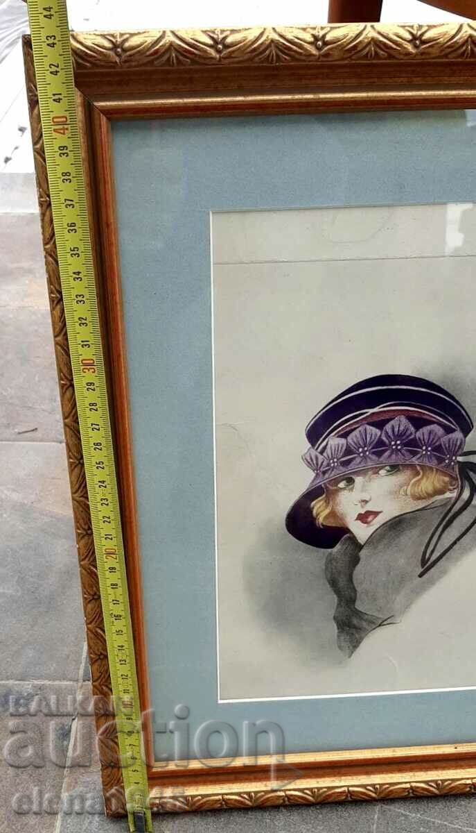 Delivery of Portrait engraving in the style of Art Delivery of Portrait engraving in the style of Art