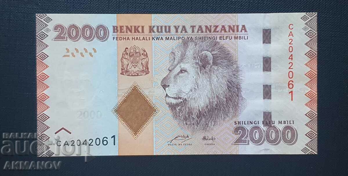 Tanzania-2000 shillings-2010 - UNC- RARE -