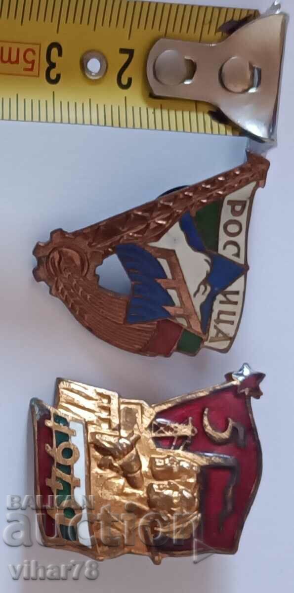 Auction  lot of two badges