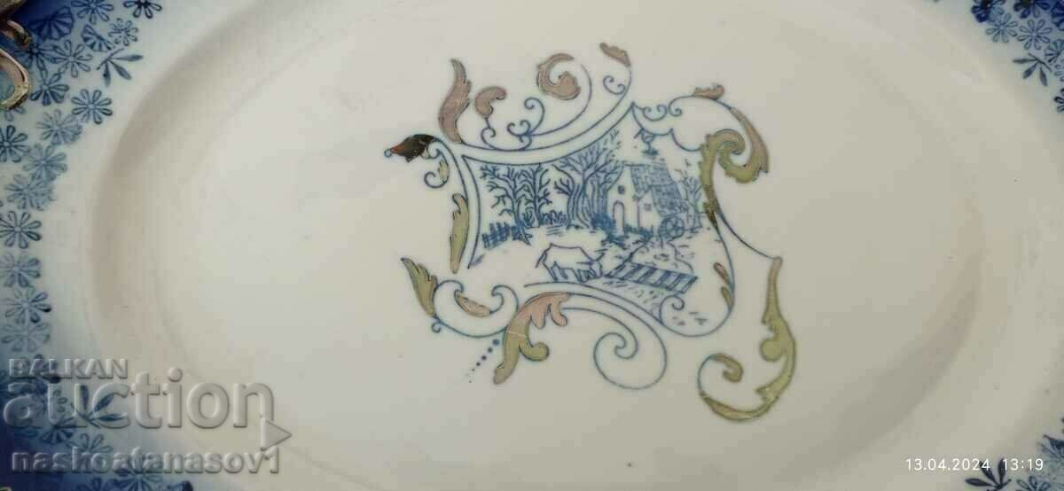 Elliptical porcelain plate, plate with price 25.00 BGN | € 12.78 Elliptical porcelain plate, plate with price 25.00 BGN | € 12.78