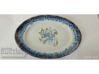 Elliptical porcelain plate, plate