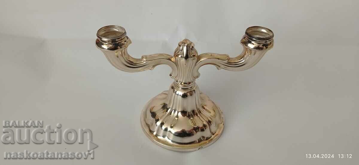 Auction Silver-plated candlestick Auction Silver-plated candlestick