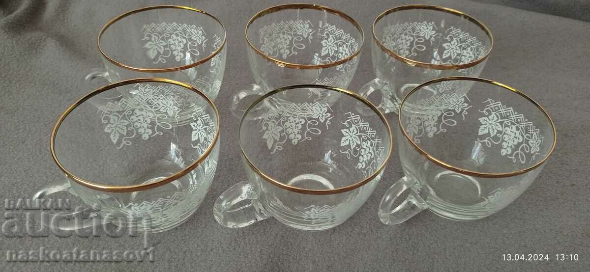 Set of glass cups