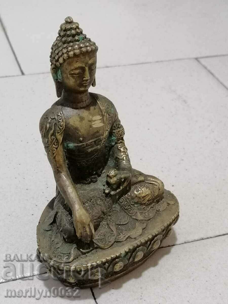 Figurină statuetă din bronz zeitate indiană Buddha plastic