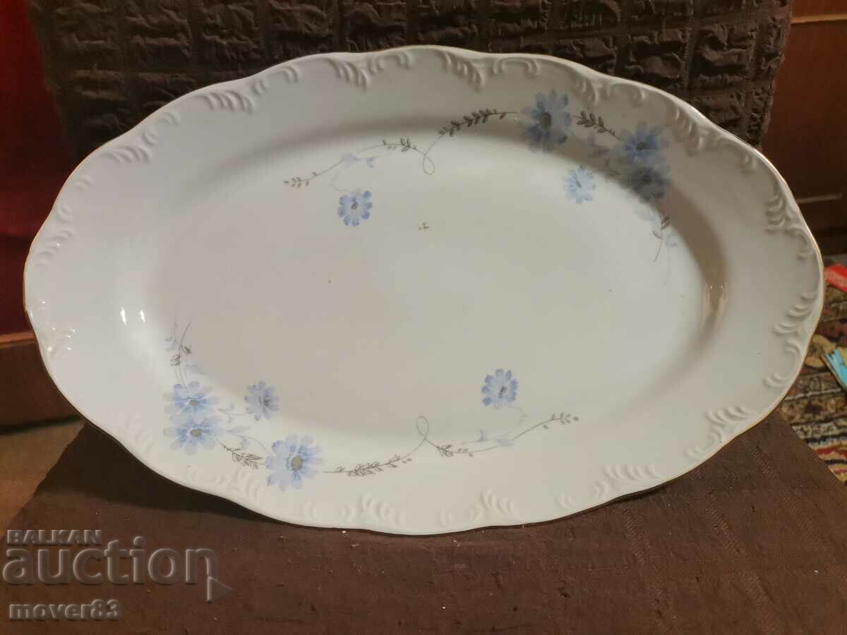 Plate/tray. Oval. Porcelain