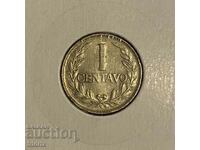 Columbia 1 centavo / Columbia 1 centavo 1952