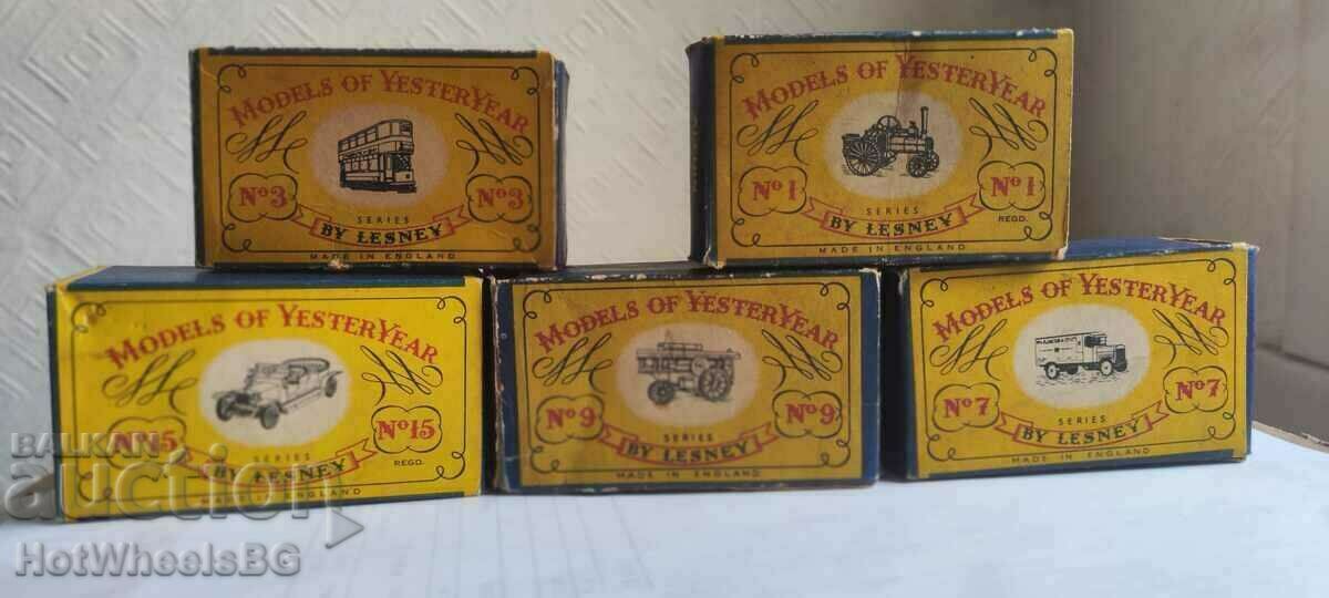 Matchbox Yesteryear set de 5 cu cutii originale