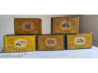 Set cutie de chibrituri din 5 piese cu cutii originale