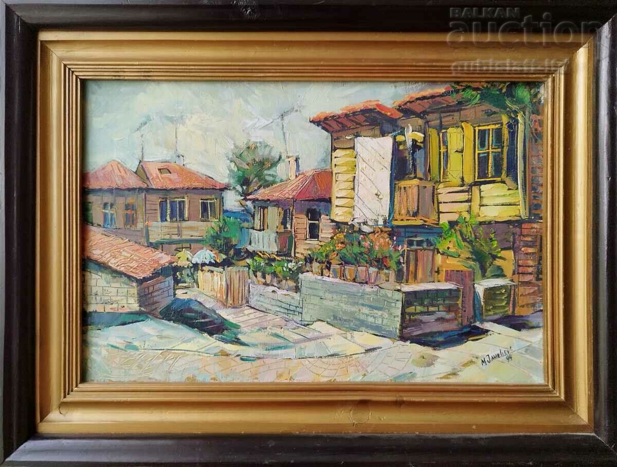 Painting "Afternoon in Sozopol", art. M. Yameliev, 1994