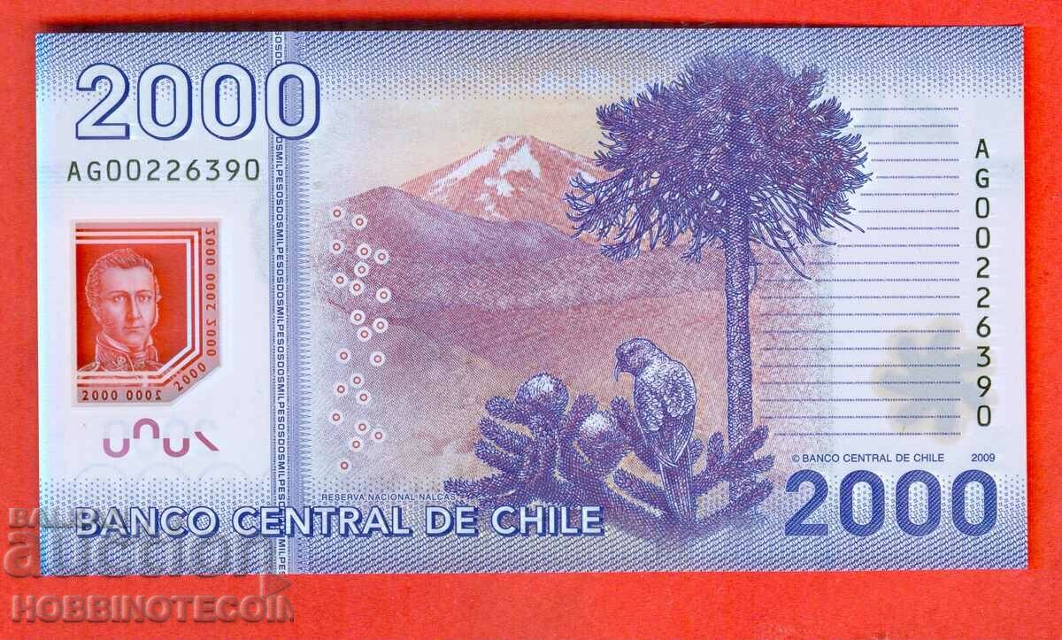 CHILE CHILE 2000 Peso issue - 2009 issue NEW UNC POLYMER