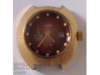 Заря дамски позлатен часовник олимпийски игри-рядък модел