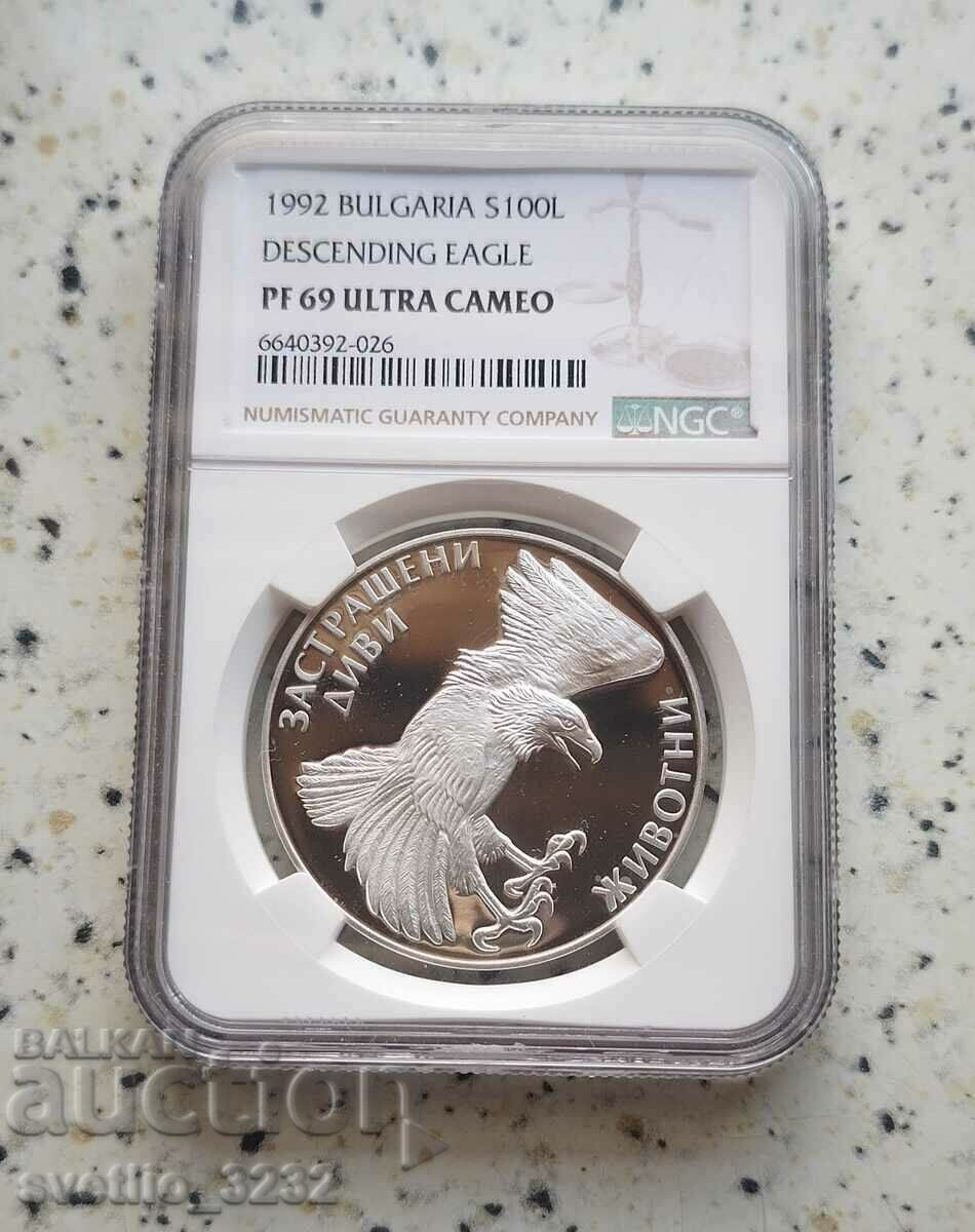 BGN 100 1992 Eagle PF 69 ULTRA CAMEO NGC