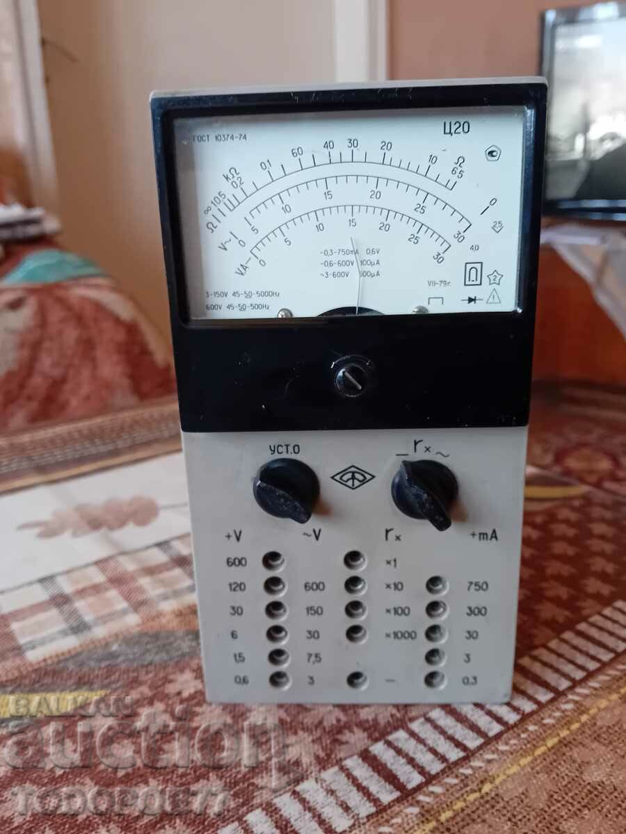 Russian device for measuring current, voltmeter, ammeter