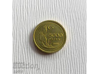 Турция 5000 лири 1998 UNC