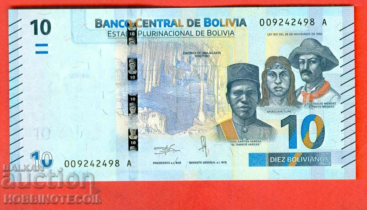 BOLIVIA BOLIVIA 10 Boliviano issue issue 2018 NEW UNC