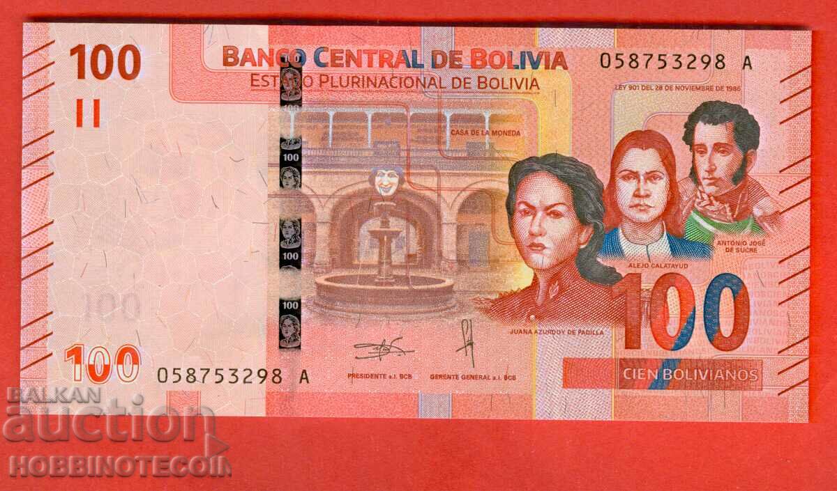 BOLIVIA BOLIVIA 100 emisiunea Boliviano 2018 NOU UNC