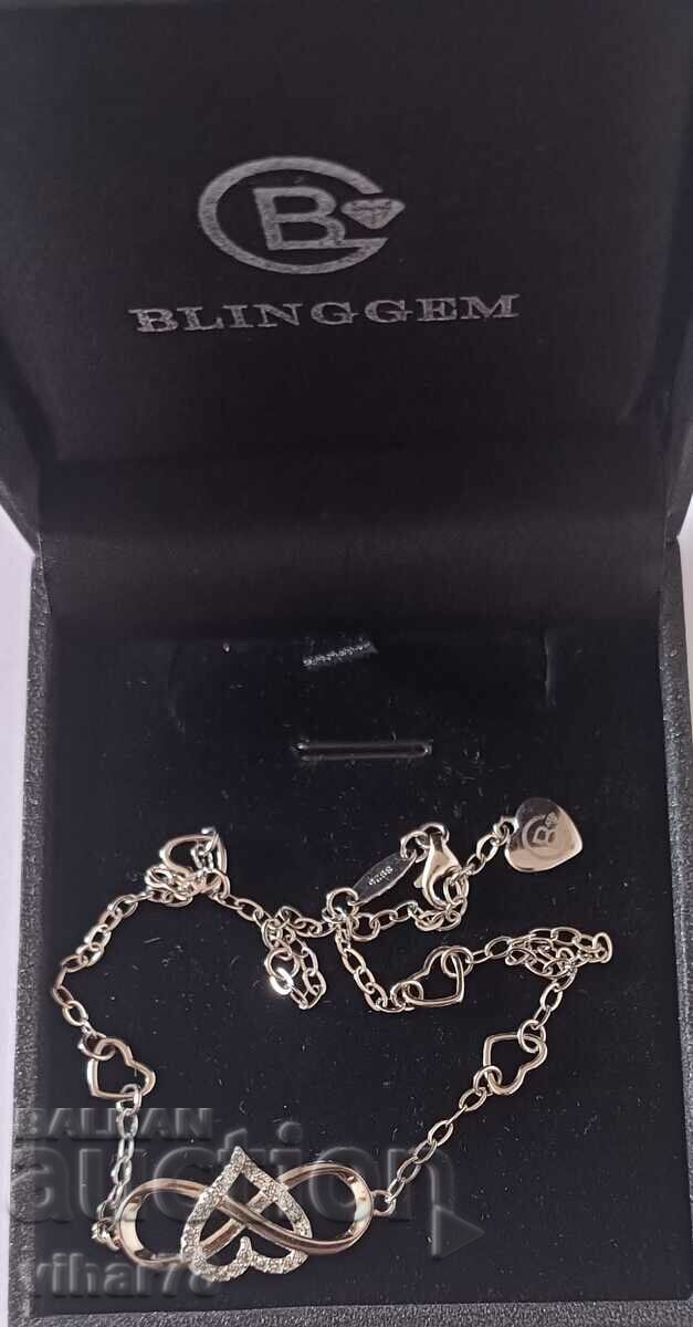 Маркова сребърна гривна-BLINGGEM - 5 Маркова сребърна гривна-BLINGGEM - 5