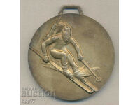 Rare awarded sports medal Ski-Alpinism. Diameter 60mm.