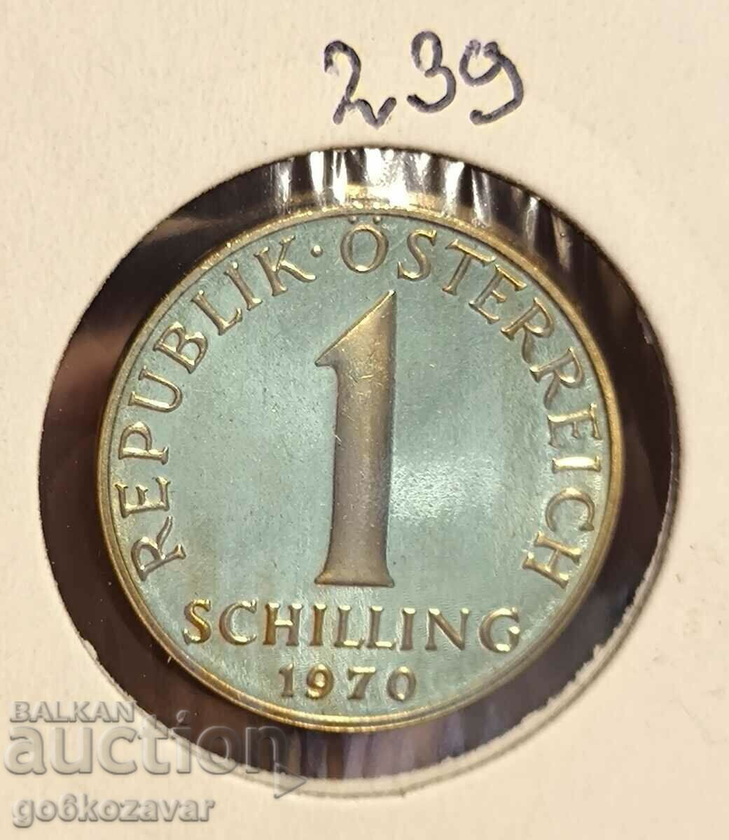 Austria 1 Shilling 1970 UNC ProoF ! From Fishtek!