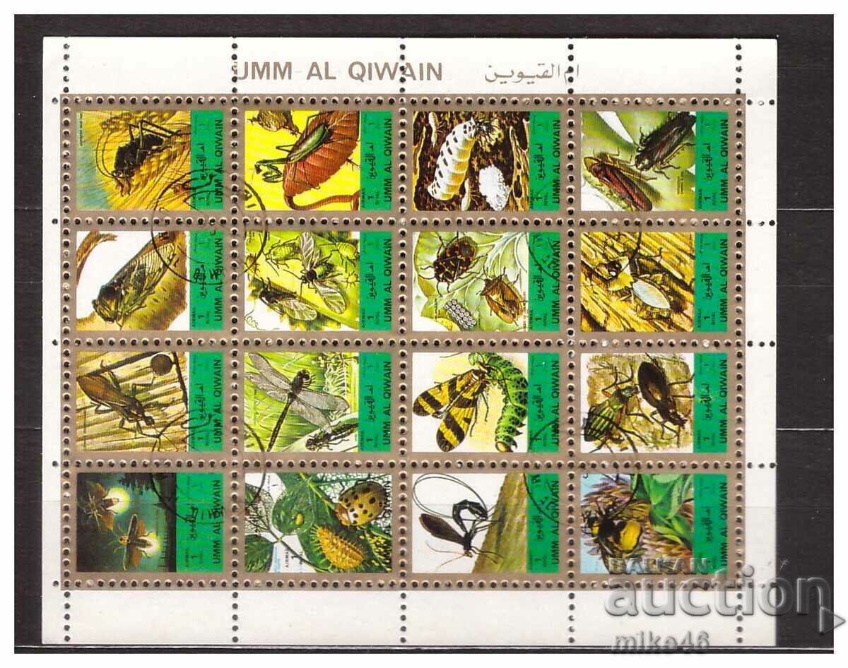 UM AL KIVEIN 1972 Insects, sheet small format STO